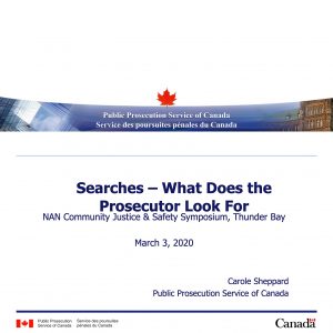 Searches - What Does the Prosecutor Look For
